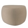 LEOPOLD - Kiezelvormige poef nr. 2 van donkerbeige fluweellook stof LEOPOLD